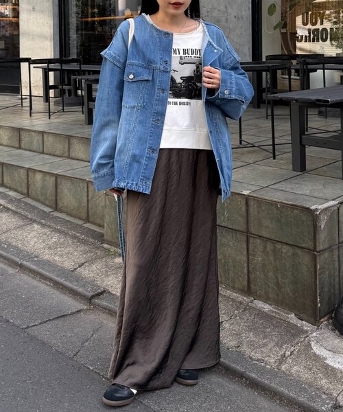 CIAOPANIC TYPY（チャオパニックティピー）の「【アップデート／袖取り外し可能】柔らかデニムジャケット（デニムジャケット・レディース・ブルー/ネイビー・ONE SIZE）」の20枚目の写真