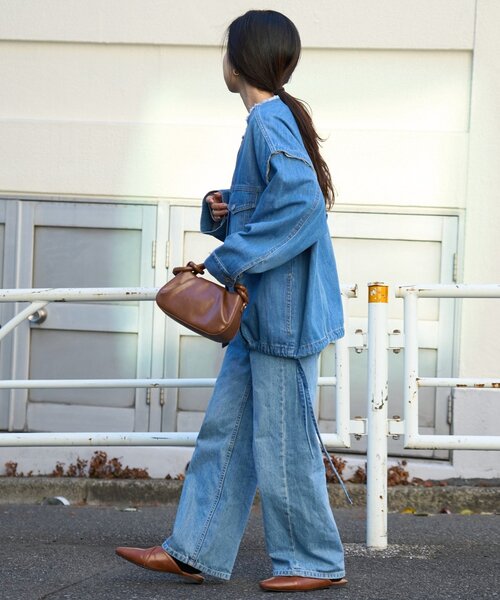 CIAOPANIC TYPY（チャオパニックティピー）の「【アップデート／袖取り外し可能】柔らかデニムジャケット（デニムジャケット・レディース・ブルー/ネイビー・ONE SIZE）」の21枚目の写真