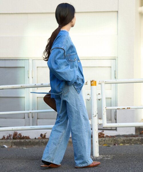 CIAOPANIC TYPY（チャオパニックティピー）の「【アップデート／袖取り外し可能】柔らかデニムジャケット（デニムジャケット・レディース・ブルー/ネイビー・ONE SIZE）」の19枚目の写真