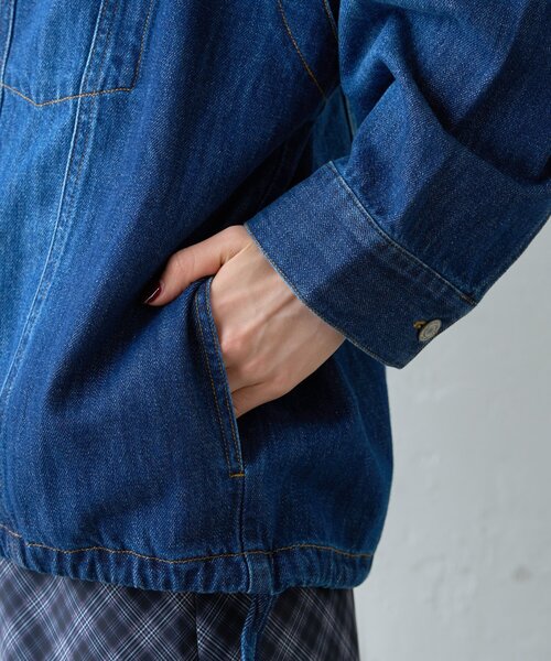 CIAOPANIC TYPY（チャオパニックティピー）の「【アップデート／袖取り外し可能】柔らかデニムジャケット（デニムジャケット・レディース・ブルー/ネイビー・ONE SIZE）」の8枚目の写真