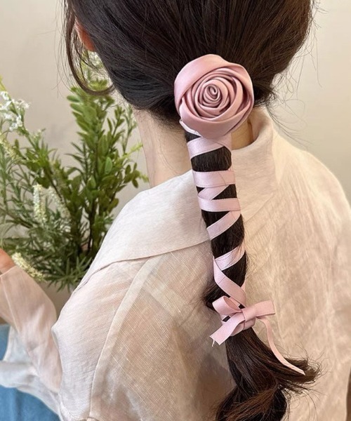 セール】ローズ マルチ サテンリボン チョーカー ヘアアクセサリー