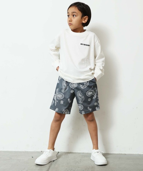 SHISKY（シスキー）の「DRY/ドライメッシュ 総柄ハーフパンツ（デニムパンツ・キッズ・グレー系その他2/グレー系その他3/ベージュ系その他/ベージュ系その他2/ブラック系その他2/グレー系その他/ブラック系その他/ブラック系その他3・110/120/130/140/150/160）」の5枚目の写真
