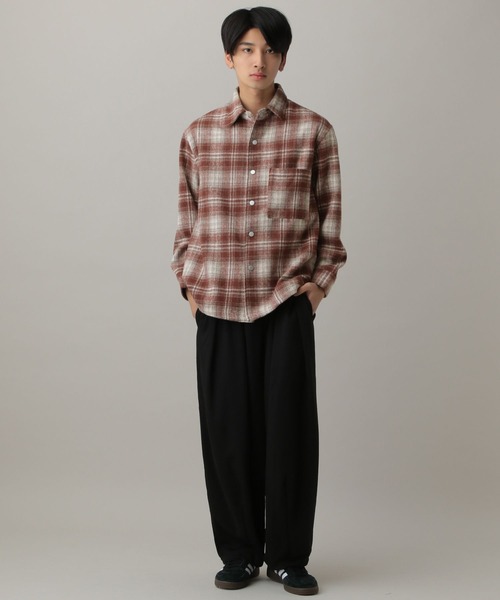 LAND MUSEUM（ランドミュージアム）の「LAND MUSEUM／ワイドオンブレシャツ（シャツ/ブラウス・メンズ・レッド・MEDIUM/LARGE）」の17枚目の写真