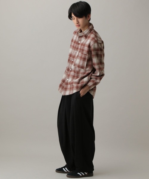 LAND MUSEUM（ランドミュージアム）の「LAND MUSEUM／ワイドオンブレシャツ（シャツ/ブラウス・メンズ・レッド・MEDIUM/LARGE）」の16枚目の写真