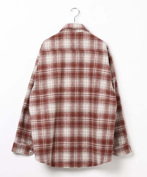 LAND MUSEUM（ランドミュージアム）の「LAND MUSEUM／ワイドオンブレシャツ（シャツ/ブラウス・メンズ・レッド・MEDIUM/LARGE）」の10枚目の写真