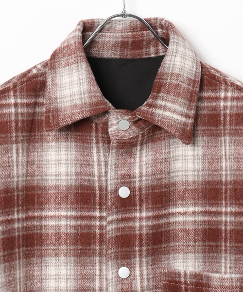 LAND MUSEUM（ランドミュージアム）の「LAND MUSEUM／ワイドオンブレシャツ（シャツ/ブラウス・メンズ・レッド・MEDIUM/LARGE）」の9枚目の写真