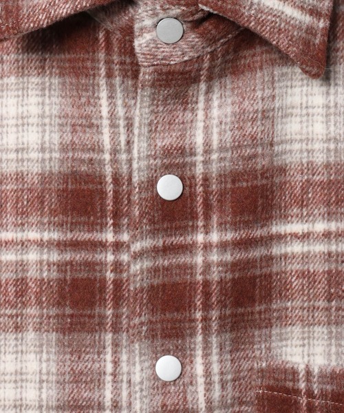 LAND MUSEUM（ランドミュージアム）の「LAND MUSEUM／ワイドオンブレシャツ（シャツ/ブラウス・メンズ・レッド・MEDIUM/LARGE）」の2枚目の写真