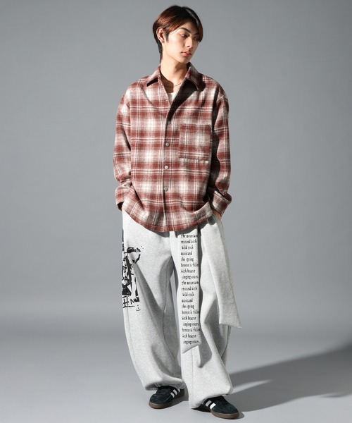 LAND MUSEUM(ランドミュージアム)の「LAND MUSEUM/ワイドオンブレシャツ(シャツ/ブラウス・メンズ・レッド・MEDIUM/LARGE)」の18枚目の写真