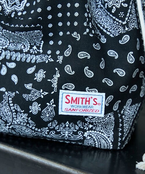 SMITH'S（スミス）の「SMITH’S（スミス）別注巾着バッグ（ハンドバッグ・メンズ・ブラック/ネイビー/その他1・FREE）」の6枚目の写真
