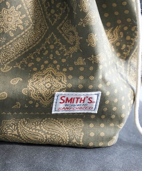 SMITH'S（スミス）の「SMITH’S（スミス）別注巾着バッグ（ハンドバッグ・メンズ・ブラック/ネイビー/その他1・FREE）」の8枚目の写真