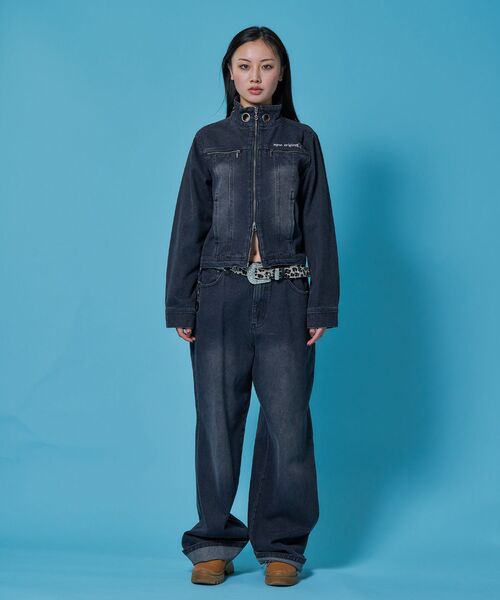 SEQUENZ(シークエンズ)の「※WEB限定 / セットアップ対応 / アイレットショートデニムジャケット / sqnz eyelet short denim jacket(ブルゾン・レディース・ブラック/ブルー/ベージュ系その他3・MEDIUM/SMALL)」の10枚目の写真