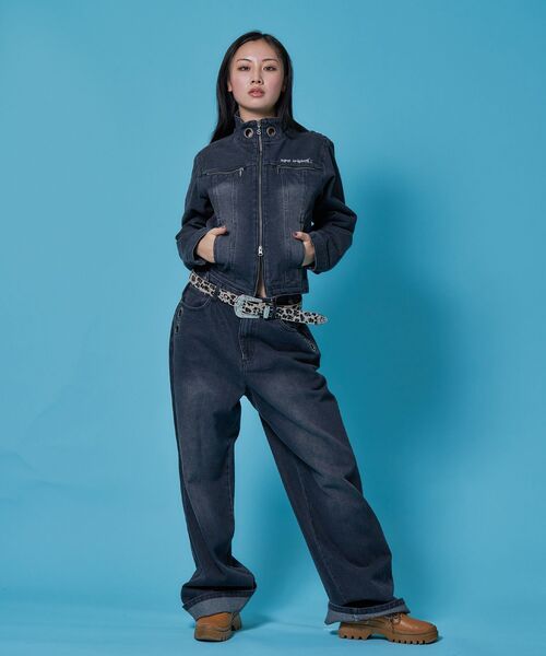 SEQUENZ(シークエンズ)の「※WEB限定 / セットアップ対応 / アイレットショートデニムジャケット / sqnz eyelet short denim jacket(ブルゾン・レディース・ブラック/ブルー/ベージュ系その他3・MEDIUM/SMALL)」の12枚目の写真