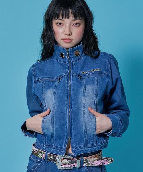 SEQUENZ(シークエンズ)の「※WEB限定 / セットアップ対応 / アイレットショートデニムジャケット / sqnz eyelet short denim jacket(ブルゾン・レディース・ブラック/ブルー/ベージュ系その他3・MEDIUM/SMALL)」の14枚目の写真
