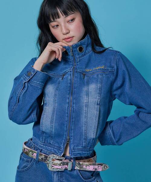 SEQUENZ(シークエンズ)の「※WEB限定 / セットアップ対応 / アイレットショートデニムジャケット / sqnz eyelet short denim jacket(ブルゾン・レディース・ブラック/ブルー/ベージュ系その他3・MEDIUM/SMALL)」の15枚目の写真