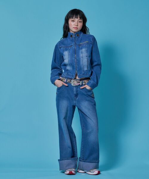 SEQUENZ(シークエンズ)の「※WEB限定 / セットアップ対応 / アイレットショートデニムジャケット / sqnz eyelet short denim jacket(ブルゾン・レディース・ブラック/ブルー/ベージュ系その他3・MEDIUM/SMALL)」の19枚目の写真