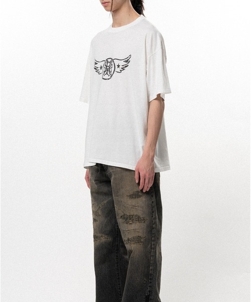 KAMIYA(カミヤ)の「"AERO-KMY" T-shirt(Tシャツ/カットソー・メンズ・ブラック/ホワイト・S/M/L)」の5枚目の写真