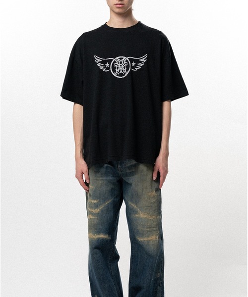 KAMIYA(カミヤ)の「"AERO-KMY" T-shirt(Tシャツ/カットソー・メンズ・ブラック/ホワイト・S/M/L)」の9枚目の写真