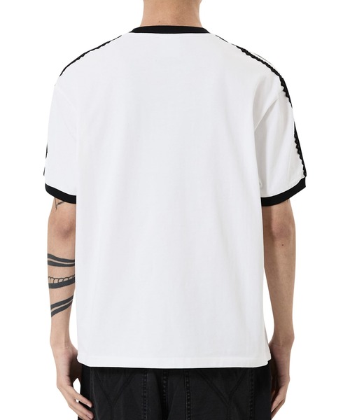 OY(オーワイ)の「『OY/オーワイ』LACE DOLLY RINGER TEE /レースドリーリンガーTシャツ(Tシャツ/カットソー・レディース・ホワイト/ブラック・L/M)」の6枚目の写真