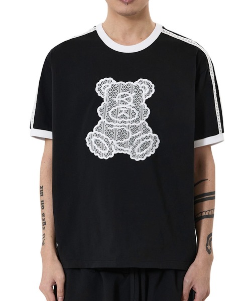 OY(オーワイ)の「『OY/オーワイ』LACE DOLLY RINGER TEE /レースドリーリンガーTシャツ(Tシャツ/カットソー・レディース・ホワイト/ブラック・L/M)」の16枚目の写真
