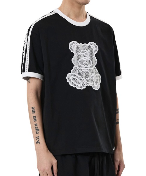 OY(オーワイ)の「『OY/オーワイ』LACE DOLLY RINGER TEE /レースドリーリンガーTシャツ(Tシャツ/カットソー・レディース・ホワイト/ブラック・L/M)」の17枚目の写真