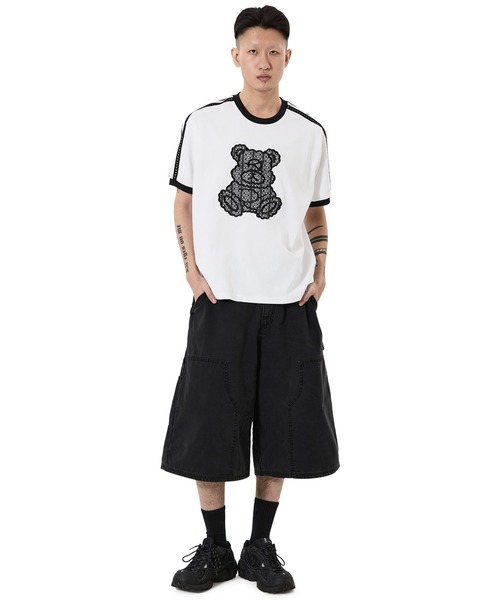 OY(オーワイ)の「『OY/オーワイ』LACE DOLLY RINGER TEE /レースドリーリンガーTシャツ(Tシャツ/カットソー・レディース・ホワイト/ブラック・L/M)」の10枚目の写真