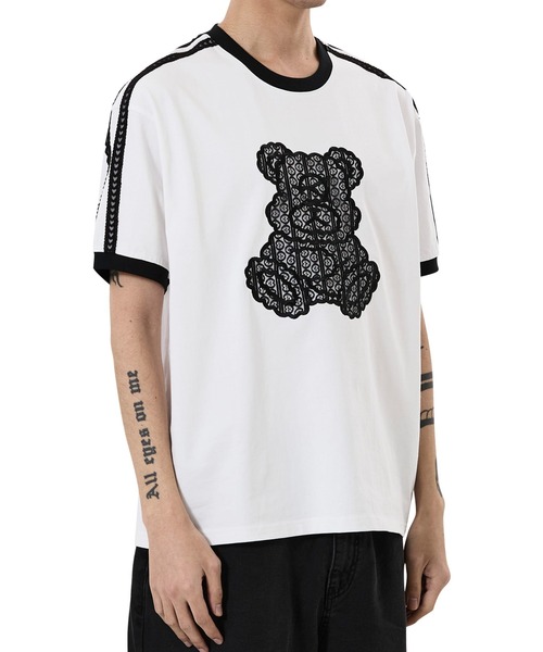 OY(オーワイ)の「『OY/オーワイ』LACE DOLLY RINGER TEE /レースドリーリンガーTシャツ(Tシャツ/カットソー・レディース・ホワイト/ブラック・L/M)」の8枚目の写真