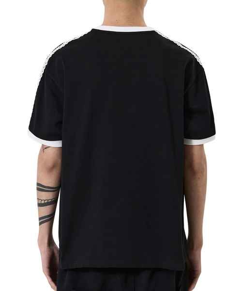 OY(オーワイ)の「『OY/オーワイ』LACE DOLLY RINGER TEE /レースドリーリンガーTシャツ(Tシャツ/カットソー・レディース・ホワイト/ブラック・L/M)」の3枚目の写真