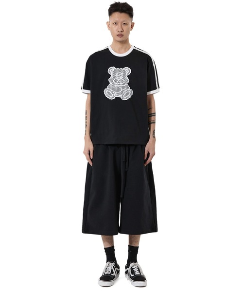 OY(オーワイ)の「『OY/オーワイ』LACE DOLLY RINGER TEE /レースドリーリンガーTシャツ(Tシャツ/カットソー・レディース・ホワイト/ブラック・L/M)」の5枚目の写真