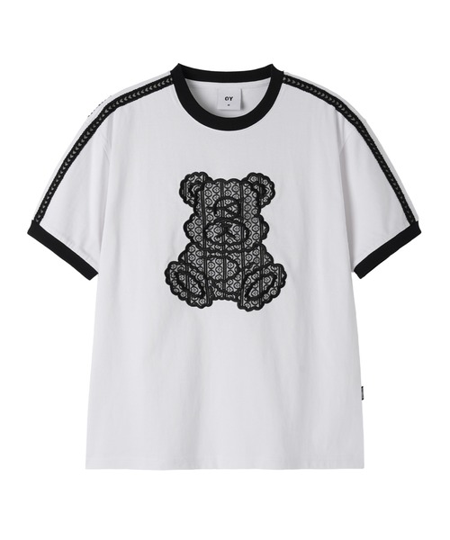 OY(オーワイ)の「『OY/オーワイ』LACE DOLLY RINGER TEE /レースドリーリンガーTシャツ(Tシャツ/カットソー・レディース・ホワイト/ブラック・L/M)」の14枚目の写真