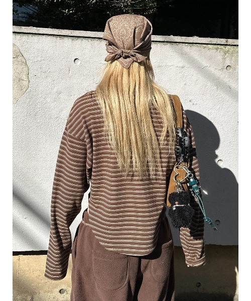 ELCHELE(エルチェレ)の「WARM BORDER LS TEE(Tシャツ/カットソー・レディース・ブラック/ブラウン/イエロー・FREE)」の14枚目の写真
