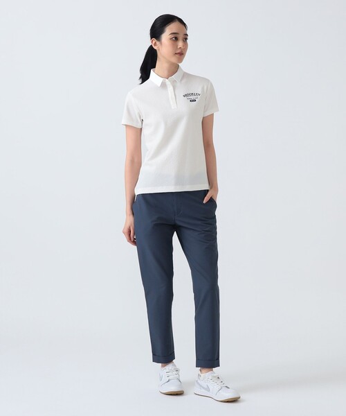 BEAMS GOLF(ビームスゴルフ)の「PURPLE LABEL / 裾ダブル ストライプ柄 ストレッチ パンツ(その他パンツ・レディース・インディゴブルー/グレー・MEDIUM/LARGE/SMALL)」の5枚目の写真
