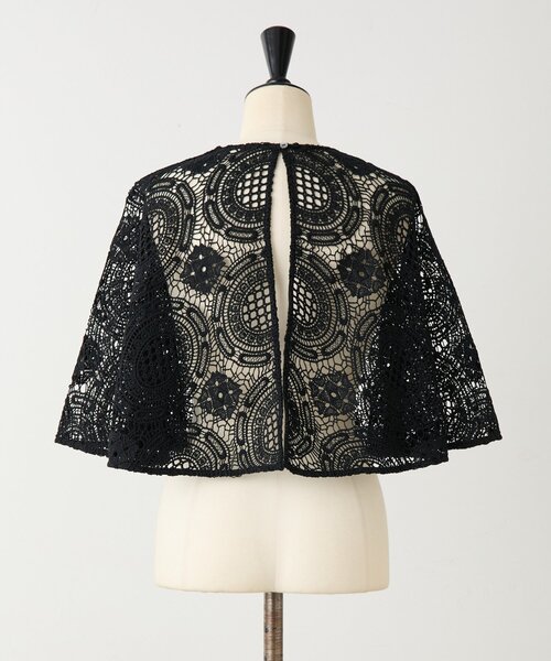 BEARDSLEY（ビアズリー）の「Bigモチーフレースポンチョ（ポンチョ・レディース・ブラウン/ブラック・FREE）」の15枚目の写真