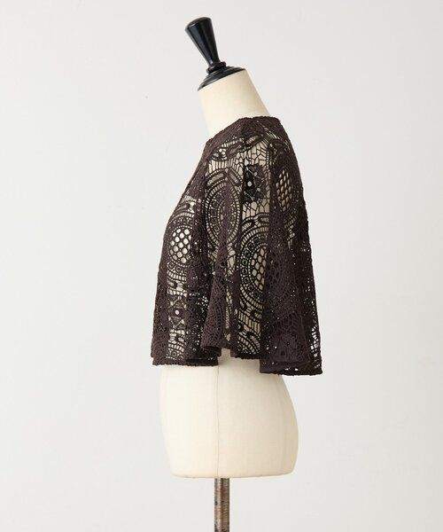 BEARDSLEY（ビアズリー）の「Bigモチーフレースポンチョ（ポンチョ・レディース・ブラウン/ブラック・FREE）」の19枚目の写真
