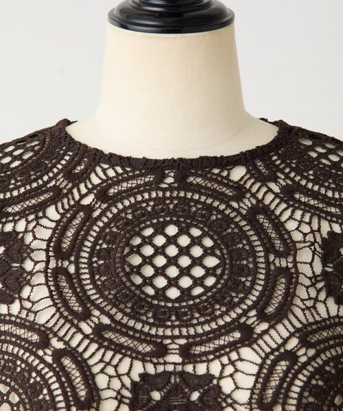 BEARDSLEY（ビアズリー）の「Bigモチーフレースポンチョ（ポンチョ・レディース・ブラウン/ブラック・FREE）」の20枚目の写真