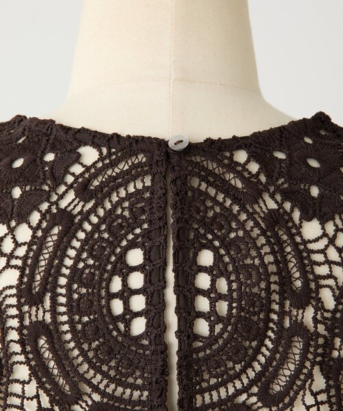BEARDSLEY（ビアズリー）の「Bigモチーフレースポンチョ（ポンチョ・レディース・ブラウン/ブラック・FREE）」の21枚目の写真
