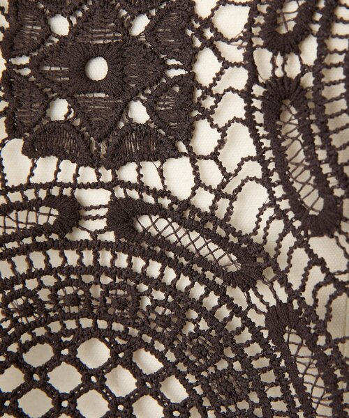 BEARDSLEY（ビアズリー）の「Bigモチーフレースポンチョ（ポンチョ・レディース・ブラウン/ブラック・FREE）」の22枚目の写真