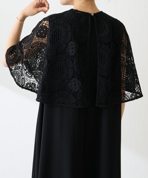BEARDSLEY（ビアズリー）の「Bigモチーフレースポンチョ（ポンチョ・レディース・ブラウン/ブラック・FREE）」の11枚目の写真