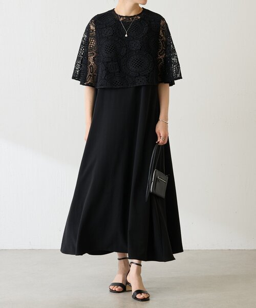 BEARDSLEY（ビアズリー）の「Bigモチーフレースポンチョ（ポンチョ・レディース・ブラウン/ブラック・FREE）」の13枚目の写真