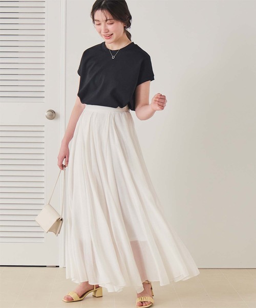 titivate(ティティベイト)の「機能性カットソーフレンチスリーブトップス(Tシャツ/カットソー・レディース・ブラウン/ホワイト/ピンク/ブラック/ライトブルー/グレイッシュベージュ/チャコール・L/M/S)」の17枚目の写真