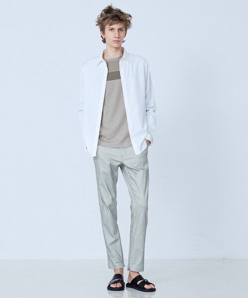 5351 POUR LES HOMMES（ゴーサンゴーイチプールオム）の「ツイル テーパード スキニー パンツ（その他パンツ・メンズ・ブラック/グレー・48/46/44/50）」の22枚目の写真