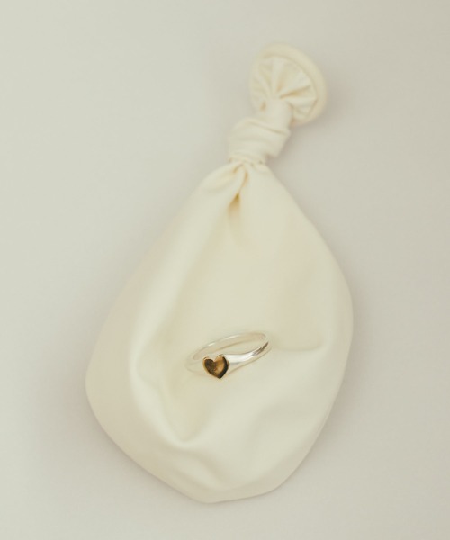 TEN.（テン）の「SILVER925 18KGP タイニーハートリング MIX リング ギフト ペアリング ピンキーリング（リング・レディース・シルバー×ゴールド・#7/#5/#3/#1）」の2枚目の写真