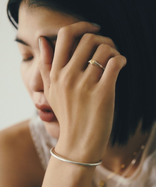 TEN.（テン）の「SILVER925 18KGP タイニーハートリング MIX リング ギフト ペアリング ピンキーリング（リング・レディース・シルバー×ゴールド・#7/#5/#3/#1）」の3枚目の写真