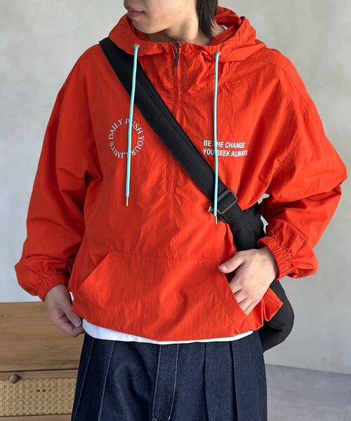 CPCM(シーピーシーエム)の「ナイロンアノラックパーカー(シャツ/ブラウス・メンズ・ネイビー/オレンジ/サックスブルー・FREE)」の3枚目の写真