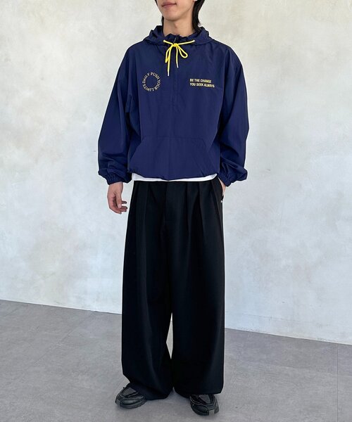 CPCM(シーピーシーエム)の「ナイロンアノラックパーカー(シャツ/ブラウス・メンズ・ネイビー/オレンジ/サックスブルー・FREE)」の8枚目の写真