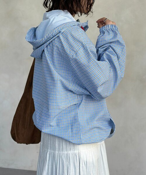 CPCM(シーピーシーエム)の「ナイロンアノラックパーカー(シャツ/ブラウス・メンズ・ネイビー/オレンジ/サックスブルー・FREE)」の14枚目の写真