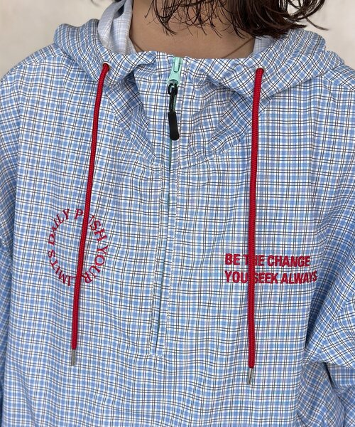 CPCM(シーピーシーエム)の「ナイロンアノラックパーカー(シャツ/ブラウス・メンズ・ネイビー/オレンジ/サックスブルー・FREE)」の16枚目の写真