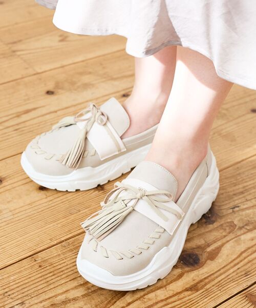 le.coeur blanc（ルクールブラン）の「《WEB限定アイテム》タッセルローファースニーカー（スニーカー・レディース・アイボリー/ブラック・37/38/39/36）」の12枚目の写真