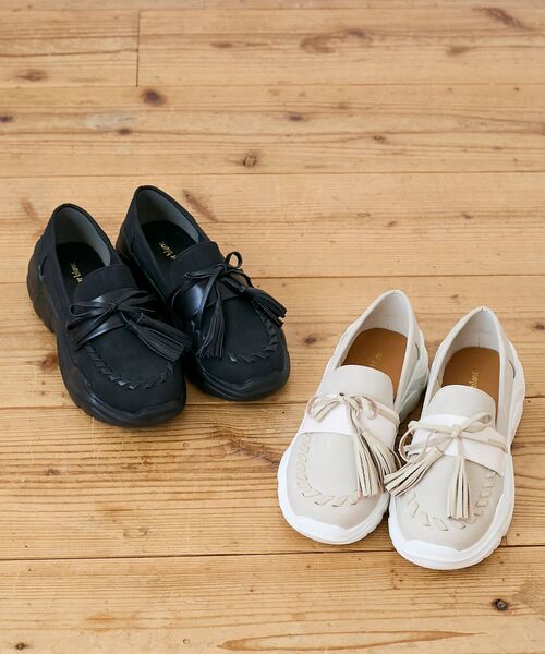 le.coeur blanc（ルクールブラン）の「《WEB限定アイテム》タッセルローファースニーカー（スニーカー・レディース・アイボリー/ブラック・37/38/39/36）」の13枚目の写真