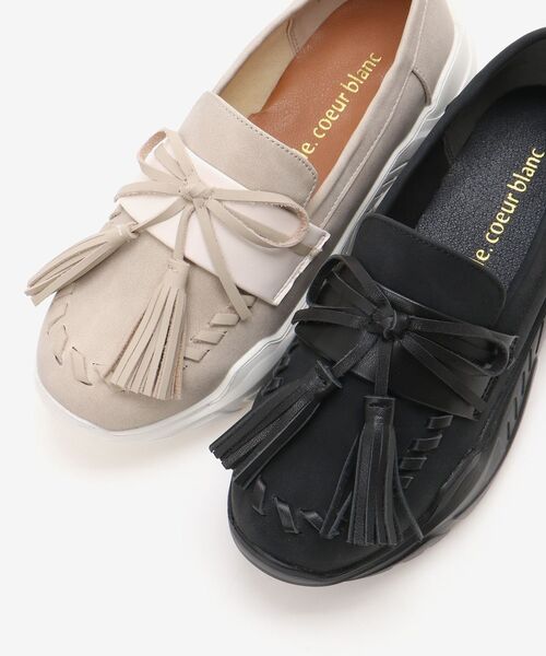 le.coeur blanc（ルクールブラン）の「《WEB限定アイテム》タッセルローファースニーカー（スニーカー・レディース・アイボリー/ブラック・37/38/39/36）」の21枚目の写真