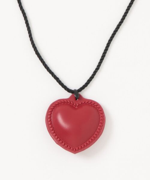 Revo.（レボ）の「レザーライク ハートペンダント ネックレス（ネックレス・レディース・ブラック/ブラウン/レッド・FREE）」の3枚目の写真